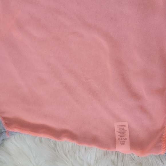 Maurices mixed material heather gray and hot coral colored sheer back tee - Picture 11 of 15